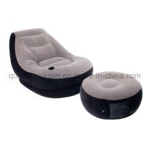 Soem-PVC-Hauptveloursleder-aufblasbares Sofa mit Schemel